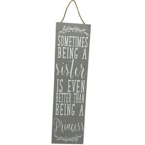 Gray Wall Decor Sign - Sister Quote - Rustic Farmhouse